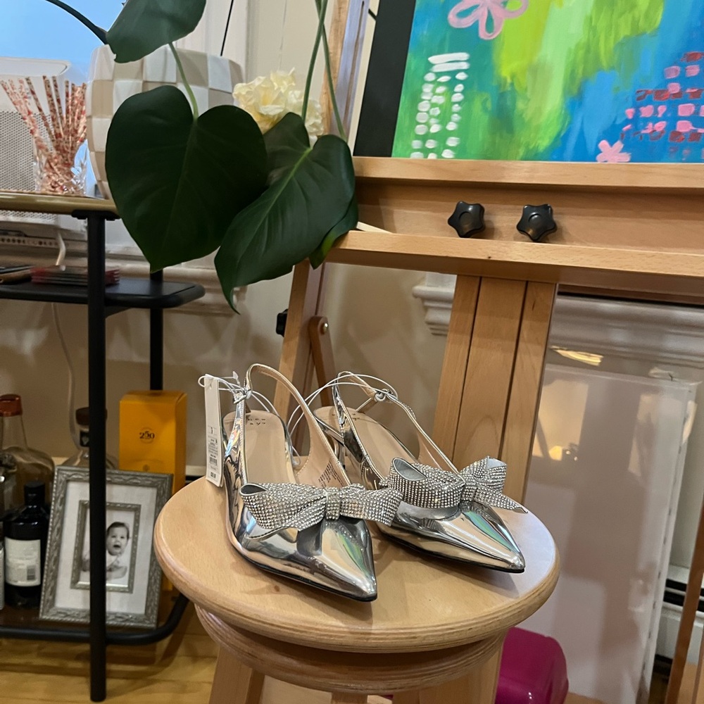 A new day Silver High-Heeled Sandals